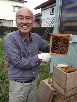 「か式」巣枠を持つ金太郎